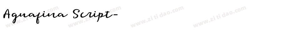 Aguafina Script字体转换
